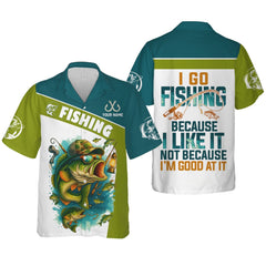 Maxcorners I Like Fishing Fishing UPF Shirts, Breathable Long Sleeve Shirt, Funny Fishing T-Shirt, Men Long Sleeve Shirts