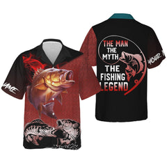 Maxcorners The Man The Myth The Legend, Breathable Long Sleeve Shirt, Funny Fishing T-Shirt, Men Long Sleeve Shirt
