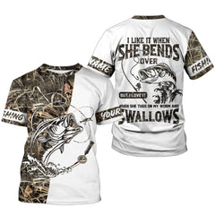 Maxcorners I Love It When She Bends Over SPF Shirt, Long Sleeve Fishing Shirts, Fishing UPF Shirts, Funny Fishing Shirts