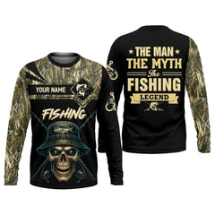 Maxcorners The Man The Myth The Legend, SPF Long Sleeve Shirts, SPF Shirts For Men, Fishing UPF Shirts, Sun Shirts For Men
