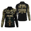 Maxcorners The Man The Myth The Legend, SPF Long Sleeve Shirts, SPF Shirts For Men, Fishing UPF Shirts, Sun Shirts