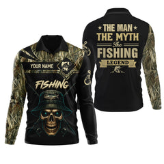 Maxcorners The Man The Myth The Legend, SPF Long Sleeve Shirts, SPF Shirts For Men, Fishing UPF Shirts, Sun Shirts For Men