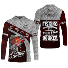 Maxcorners Fishing Saved Me From Becoming a Pornstar UPF Fishing Shirts, Gag Gifts For Men, Men Long Sleeve Shirt