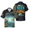 Maxcorners Just A Man Who Loves Fishing Camo Fishing Shirt, Fisherman Gift, SPF Shirt For Men