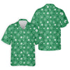 Maxcorners Leprechaun Hat Shamrock Beer Seamless Pattern St. Patrick’s Day Golf Shirt, Polo Shirts For Men, Golf Shirts For Men