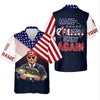 Maxcorners Make Fishing Great Again Patriotic Fishing Shirt, American Flag Fishing Shirt, SPF Long Sleeve Shirts Womens