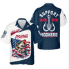 Maxcorners Support Your Local Hookers - Patriotic Fishing Shirt, Fishing UPF Shirts, Funny Fishing Shirt