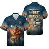 Maxcorners The Best Things In Life Are Wild And Free Funny Bigfoot Fishing SPF Shirt For Men, Gift For Fisherman