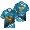 Maxcorners Rippin' Lips & Takin' Sips Fishing SPF Shirt For Men, Gift For Fisherman, Fishing Shirts For Men