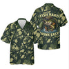Maxcorners Fish Hard Drink Easy Green Camo Funny Fishing Shirt, SPF Shirt For Men, Largemouth Bass Fishing Shirts For Men