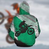 Maxcorners Motocross Expert Rider ( Green ) Customize Name And Number 3D Shirts