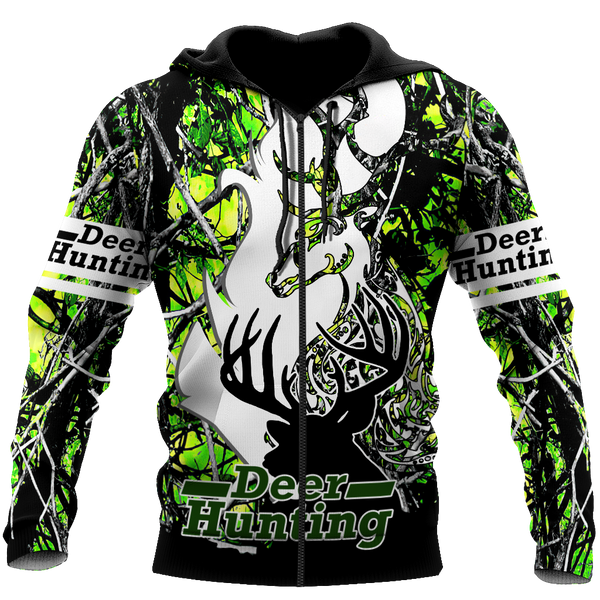 Max Corner Light Green Deer Hunting 3D Custom All Over Printed Shirts Gift For Hunter