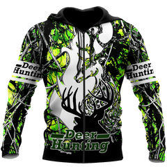 Max Corner Light Green Deer Hunting 3D Custom All Over Printed Shirts Gift For Hunter