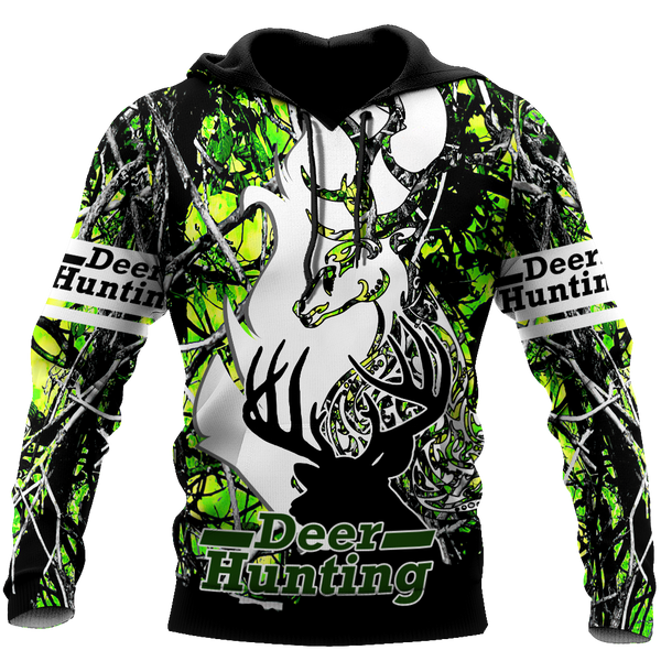 Max Corner Light Green Deer Hunting 3D Custom All Over Printed Shirts Gift For Hunter