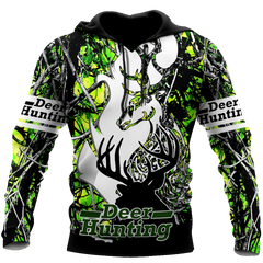 Max Corner Light Green Deer Hunting 3D Custom All Over Printed Shirts Gift For Hunter
