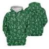 Maxcorners Stick Figure Golf Pose Shamrock Golf Shirt, St Patrick's Day Golf Tops For Men, Polo Shirts For Men