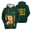 Maxcorners Grip It Rip It Sip It Golf And Beer St Patrick's Day Green Women's Golf Tops Ladies Golf Polos