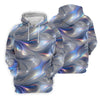 Maxcorners Silver Marble Golf Shirt, Futuristic Holographic Wave Pattern, Golf Shirt For Women LM1507