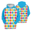 Maxcorners Retro Argyle Diamond Checkered Golf Shirt, Golf Polo For Women, Printed Golf Shirt LM1507
