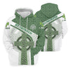 Maxcorners St Patrick's Day Celtic Knotwork Pattern Shamrock Golf Shirt, Polo Shirts For Men, Golf Shirts For Men