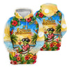 Maxcorners Funny Tropical Frog Drinking Hawaiian Golf Shirt, Golf Polo For Women, Printed Golf Shirt LM1507