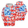 Maxcorners Red White Blue Hawaiian Golf Shirt, 250 Years Women's Golf Tops, Ladies Golf Shirts LM1507
