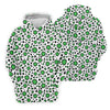 Maxcorners Lucky Four Leaf Clover Leopard Pattern St Patrick's Day Golf Shirt, Women's Golf Tops, Ladies Golf Shirts