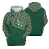 Maxcorners Green Checkered Leprechaun Shamrock St Patrick's Day Golf Shirt, Women's Golf Tops, Ladies Golf Shirts