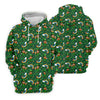 Maxcorners St Patrick's Day Leprechaun Golf Pose Rainbow Gold Pot Shamrock Golf Shirt, Golf Tops For Men, Golf Shirts For Men