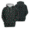 Maxcorners Stick Figure Golf Pose St Patrick's Day Shamrock Black Golf Shirt, Women's Golf Tops, Ladies Golf Polos