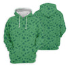 Maxcorners Dark Green Golf Items Seamless Pattern St. Patrick’s Day Shamrock Golf Shirt, Golf Shirts For Men