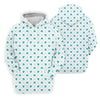 Maxcorners Grid Pattern Shamrock Golf Shirt, St Patrick's Day Women's Golf Tops, Ladies Golf Polos, Golf Shirt For Women