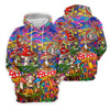 Maxcorners Psychedelic Mushroom Forest Fantasy Golf Polo, Women's Golf Polo, Printed Golf Shirt LM1507