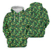Maxcorners Shamrock St Patrick's Day Dark Green Golf Shirt, Women's Golf Tops, Ladies Golf Polos, Women's Polo Shirt