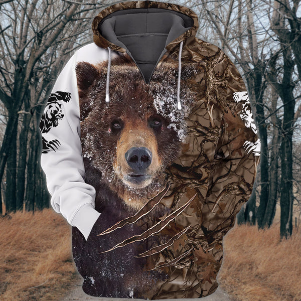 Maxcorners Hunting Black Bear Shirt 3D All Over Printed Clothes
