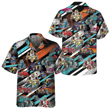 Maxcorners Hot Rod Car Show Hawaiian Shirt