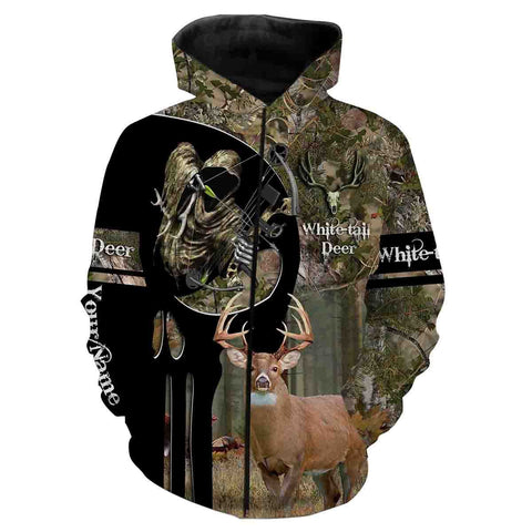 Maxcorners Bow Hunting Whitetails Deer Customize Name 3D Shirts