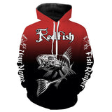 Maxcorners Redfish Puppy Drum Fishing Custom Name Hoodie