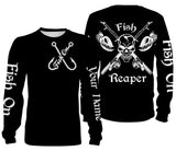 Maxcorners Customize Name Fish Reaper Fishing 3D Hoodie