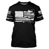 Maxcorners American Flag UV Protection Fishing Hunting Shirt For Fisherman Hunte LM2608
