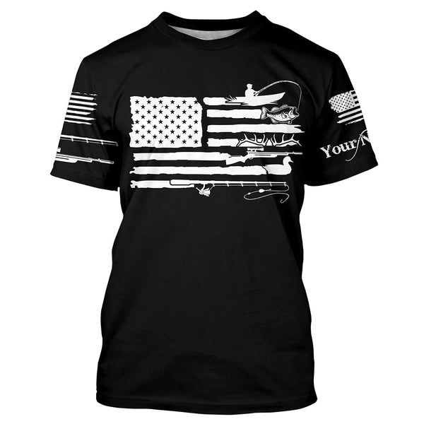 Maxcorners American Flag UV Protection Fishing Hunting Shirt For Fisherman Hunte LM2608