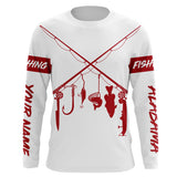 Maxcorners Personalized Alabama fishing rod flag UV protection custom name fishing shirt MT2108