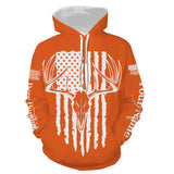 Maxcorners American Flag Deer Hunting Personalized Deer Skull Hunting Shirt For Hunters LM2608