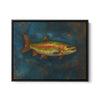 Maxcorners Trout Fishing Art Oil Painting Fish Art Printed Framed Matte Canvas LM0101