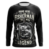 Maxcorners The Fisherman, The Myth, The Legend - Bass Fishing UV Protection Performance Shirt MT2108