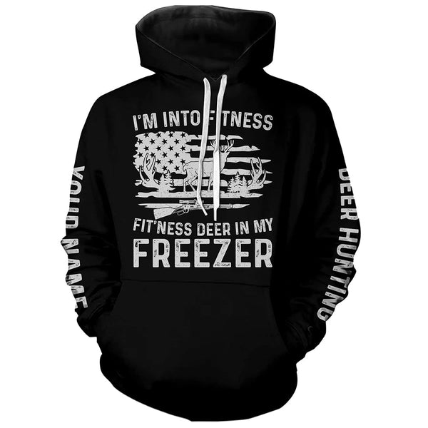 Maxcorners I'm into fitness deer in my freezer shirt for deer hunter in deer hunting season LM2608
