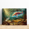 Maxcorners Battle Underwater: Texas Slam Fish Art Canvas Painting Matte Canvas LM0101