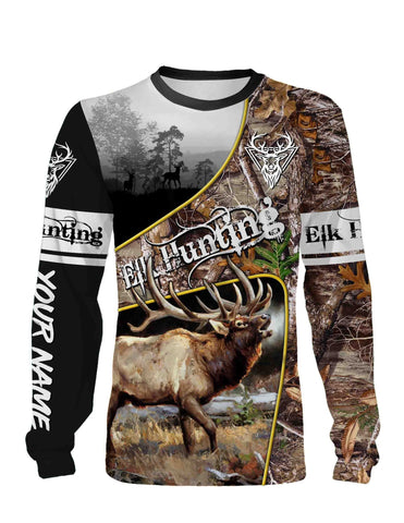 Maxcorners Elk Hunting Customize Name 3D Shirts