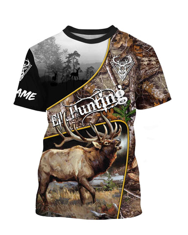 Maxcorners Elk Hunting Customize Name 3D Shirts