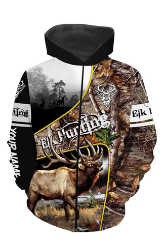 Maxcorners Elk Hunting Customize Name 3D Shirts